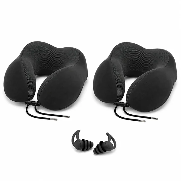2 travel pillows — Free earplugs